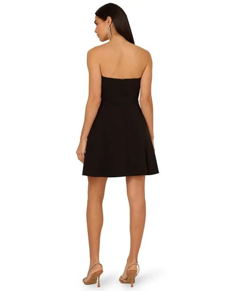 NEW Adrianna Papell Women's 10 Crepe Fit & Flare Mini Dress • Reg Price $370 - Picture 5 of 5